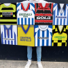 Huddersfield Retro Kit Montage Football Flag High Quality Classic Kits