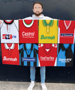 Swindon Retro Kit Montage Football Flag High Quality Classic Kits