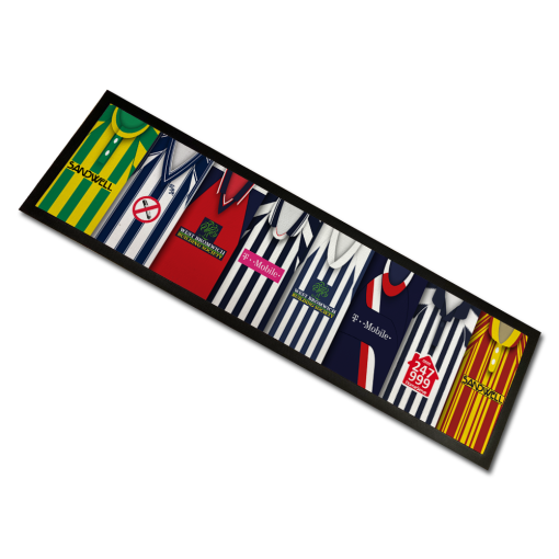 West Brom Classic Shirts Retro Home & Away Shirts Kit Montage Bar Runner - Image 2