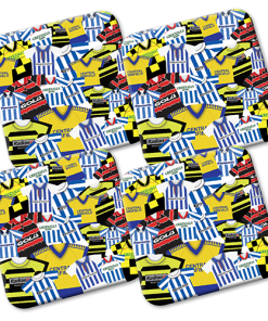 Huddersfield Retro Shirts Classic Kits Mash Coasters Pack Of 4