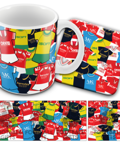 Barnsley Retro Shirt Classic Kit Mash Mug and Coaster Set