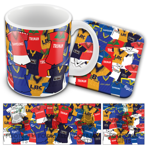 Wimbledon Retro Shirt Classic Kit Mash Mug and Coaster Set