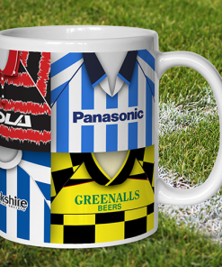 Alternative view of Huddersfield Retro Shirt Montage Mug