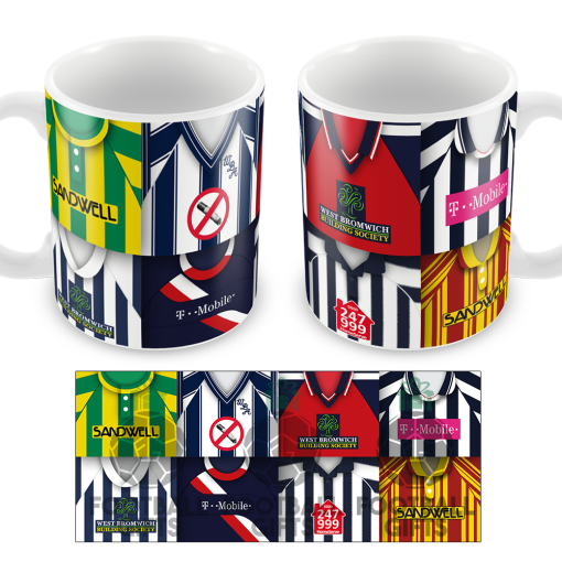 West Brom Retro Shirt Montage Mug