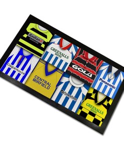 Huddersfield Classic Shirts Retro Home & Away Shirts Kit Montage Bar Runner
