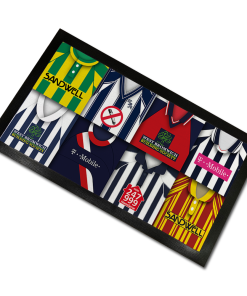 West Brom Classic Shirts Retro Home & Away Shirts Kit Montage Bar Runner