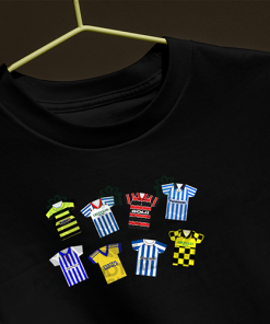 Huddersfield Retro Kits Black T-Shirt Classic Kits - Image 3