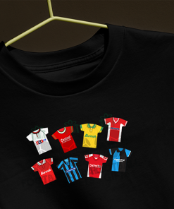 Swindon Town Retro Kits Black T-Shirt Classic Kits - Image 3