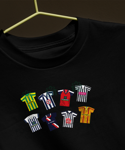 West Brom Retro Kits Black T-Shirt Classic Kits - Image 3