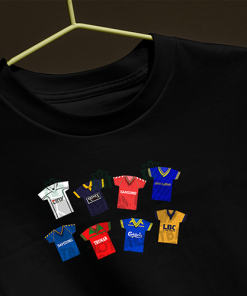 Wimbledon Retro Kits Black T-Shirt Classic Kits - Image 3