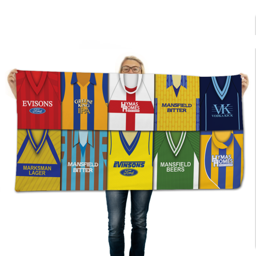 Mansfield Classic Kits Montage Retro Shirt Beach Towel Stags - Image 2