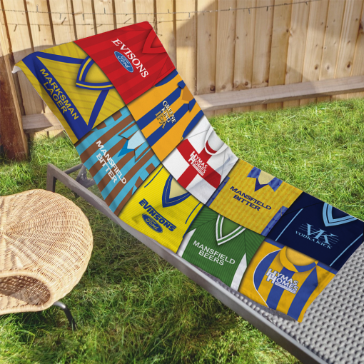 Mansfield Classic Kits Montage Retro Shirt Beach Towel Stags