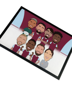 West Ham Players 2024-25 Vector Heroes Door Floor Mat