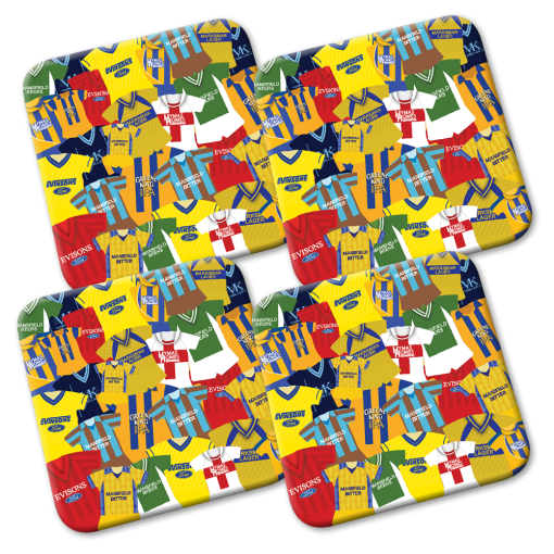 Mansfield Retro Shirts Classic Kits Mash Coasters Pack Of 4 Stags