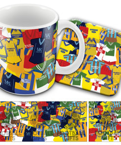 Mansfield Retro Shirt Classic Kit Mash Mug and Coaster Set Stags