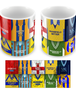 Mansfield Retro Shirt Montage Mug Stags