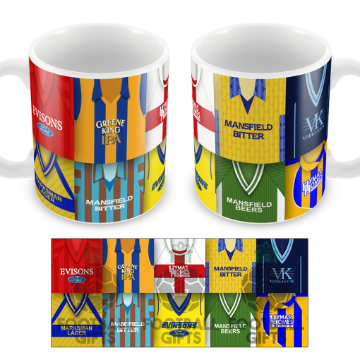 Mansfield Retro Shirt Montage Mug Stags