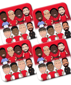 Man Utd 2024-25 Coasters Pack Of 4 Vector Heroes
