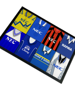 Everton Retro Kits Montage Door Floor Mat