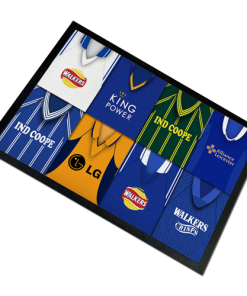 Leicester City Retro Kits Montage Door Floor Mat