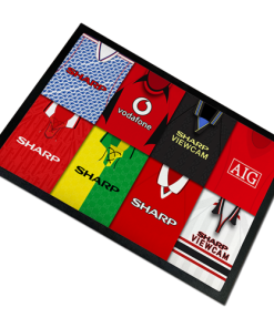 Man Utd Retro Kits Montage Door Floor Mat