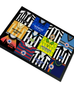 Newcastle Utd Retro Kits Montage Door Floor Mat