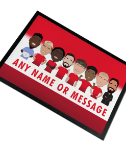 Utd 2024-25 Vector Heroes Personalised Door Floor Mat