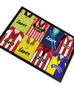 Sheff Utd Retro Kits Montage Door Floor Mat