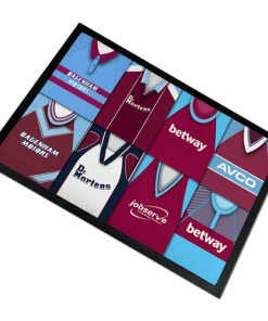 West Ham Retro Kits Montage Door Floor Mat