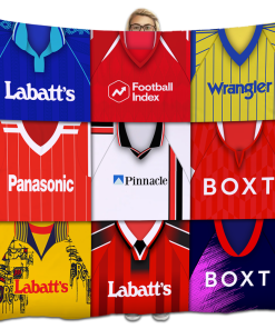 Forest Classic Kits Montage Retro Shirt Fleece Blanket / Throw