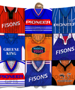 Ipswich Classic Kits Montage Retro Shirt Fleece Blanket / Throw