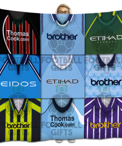 City Classic Kits Montage Retro Shirt Fleece Blanket / Throw