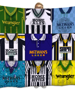Notts County  Classic Kits Montage Retro Shirt Fleece Blanket / Throw