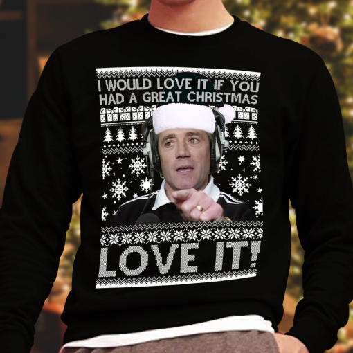 Kevin Keegan I would Love It If you had a Great Christmas Christmas Jumper Black Newcastle