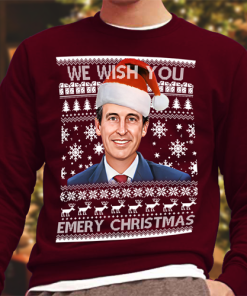 We wish You Emery Christmas Aston Villa Christmas Jumper Burgundy