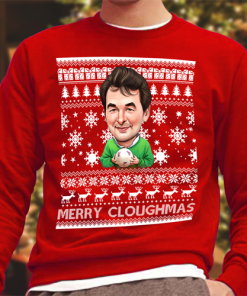 Merry Cloughmas Brian Clough Christmas Jumper Red Forest
