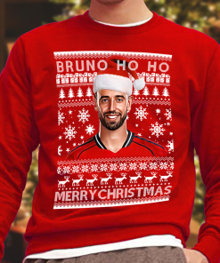 Bruno Ho Ho Bruno Fernandes Christmas Jumper Red Manchester Man