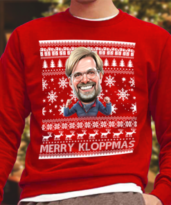 Merry Klopmass Liverpool Vector Heroes Christmas Jumper Red