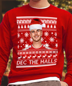 Dec The Halls Arsenal Declan Rice Christmas Jumper Red