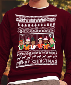 Aston Villa Vector Heroes Christmas Jumper Burgundy