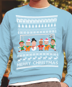 City Vector Heroes Christmas Jumper Sky Blue Manchester Man