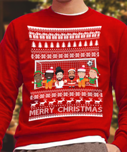 Utd Vector Heroes Christmas Jumper Red Manchester Man