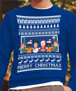 Leicester City Vector Heroes Christmas Jumper Blue