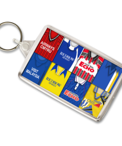 Cardiff City Retro Shirt Montage Keyring