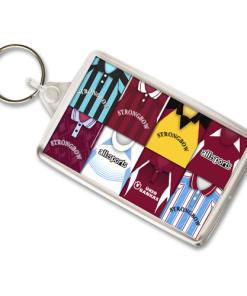 Hearts Retro Shirt Montage Keyring