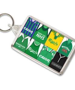 Hibernian Retro Shirt Montage Keyring Hibs