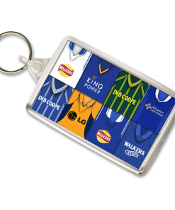 Leicester City Retro Shirt Montage Keyring