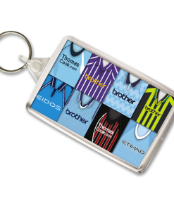 Man City Retro Shirt Montage Keyring