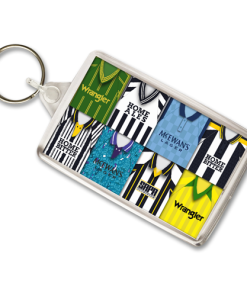 Notts County Retro Shirt Montage Keyring