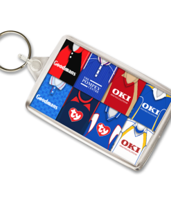 Portsmouth Retro Shirt Montage Keyring